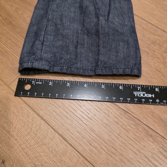 John Varvatos USA Luxe Bowery Slim Straight Striped Linen Cotton Pants 32R Blue - Picture 9 of 11